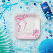 ミニマリストバレリーナシューズバーブベビーシャワー ペーパープレート (パーティー)