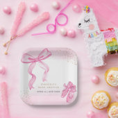 ミニマリストバレリーナシューズバーブベビーシャワー ペーパープレート (パーティー)