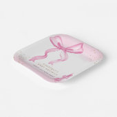 ミニマリストバレリーナシューズバーブベビーシャワー ペーパープレート (傾斜あり)