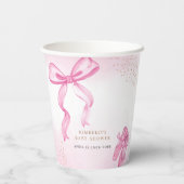 ミニマリストバレリーナシューズバーブベビーシャワー 紙コップ (裏面)