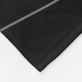 ミニマリストバレリーナ&ピンクバタフライブラック フリースブランケット (角)