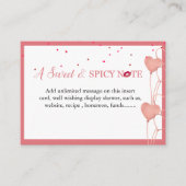 ミニマリストバレンタインブライダルシャワーディスプレイカード エンクロージャーカード (正面)