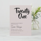 ミニマリストバースデーパーティー招待状ボホ誕生日 招待状 (スタンド正面)