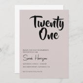 ミニマリストバースデーパーティー招待状ボホ誕生日 招待状 (正面/裏面)