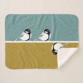 ミニマリストバードデザインシェルパブランケット シェルパブランケット (正面(横))