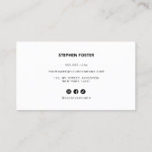 ミニマリストバーバーバーバーショップヘアスタイリストシザーホワイト 名刺 (裏面)