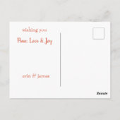 ミニマリストパインツリーレッドウォーターカスタムカラー ポストカード (裏面)