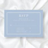 ミニマリストパウダーブルー結婚ズ 出欠カード