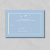 ミニマリストパウダーブルー結婚ズ 出欠カード
