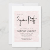 ミニマリストパジャマスランバーストライプバチェロレッテ 招待状 (正面)