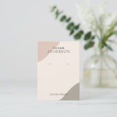 ミニマリストパステルカラーズイヤリングディスプレイ 名刺 (スタンド正面)