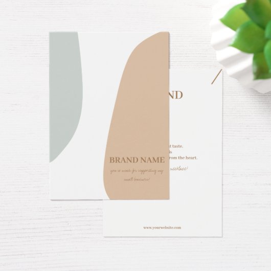 ミニマリストパステルジュエリーネックレスディスプレイカード (デスク)