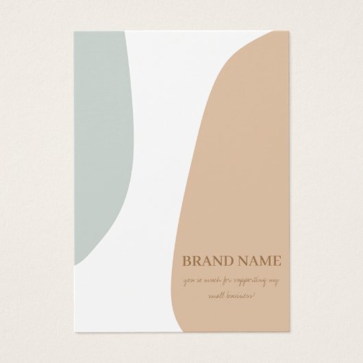 ミニマリストパステルジュエリーネックレスディスプレイカード (正面)