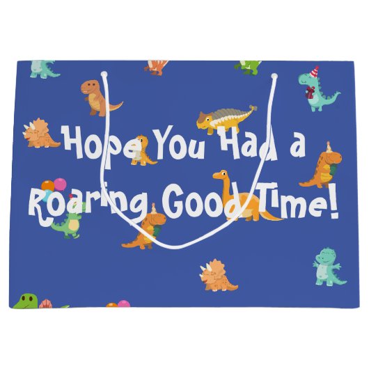 ミニマリストパステルディオナンス，深いブルー ラージペーパーバッグ (正面)