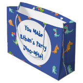 ミニマリストパステルディオナンス，深いブルー ラージペーパーバッグ (裏面アングル)