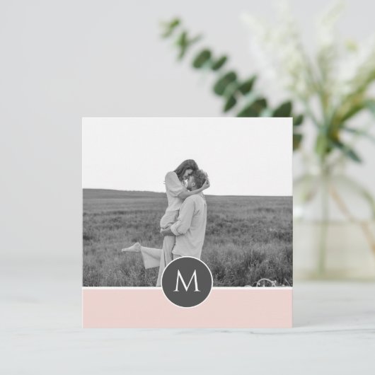 ミニマリストパステルパーソナライズされたピンク名&写真 (スタンド正面)