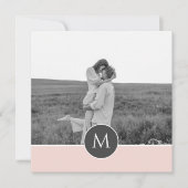 ミニマリストパステルパーソナライズされたピンク名&写真 (正面)