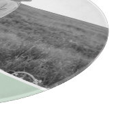 ミニマリストパステルパーソナライズされたミント名&写真 カッティングボード (角)