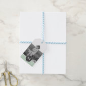 ミニマリストパステルパーソナライズされたミント名&写真 ギフトタグ (より糸付き)