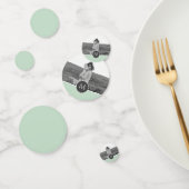 ミニマリストパステルパーソナライズされたミント名&写真 コンフェッティ (グループ)