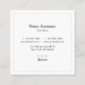 ミニマリストパステルピンクタイプスクエア名刺 スクエア名刺 (裏面)