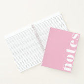 ミニマリストパステルピンクタイポグラフィモダンカスタム ノートブック (内部)