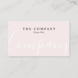 ミニマリストパステルピンクタイポグラフィ名刺 名刺