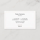 ミニマリストパステルピンクタイポグラフィ名刺 名刺 (裏面)