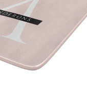 ミニマリストパステルピンクパーソナライズされた名 カッティングボード (角)