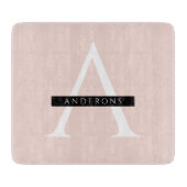 ミニマリストパステルピンクパーソナライズされた名 カッティングボード (正面)