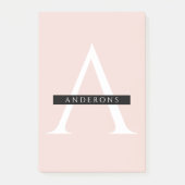 ミニマリストパステルピンクパーソナライズされた名 ポストイット (正面)