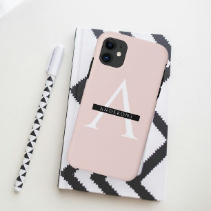 ミニマリストパステルピンクパーソナライズされた名 iPhone 11 ケース