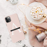 ミニマリストパステルピンクパーソナライズされた名 iPhone 11Pro MAXケース<br><div class="desc">ミニマリストパステルピンクパーソナライズされた名</div>