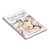 ミニマリストパステルピーチエレガントメフェミニンークアップ ノートブック (右側)