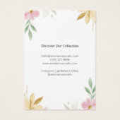 ミニマリストパステルフローライヤリングディスプレイカード (裏面)