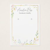 ミニマリストパステルフローライヤリングディスプレイカード (正面)