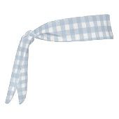 ミニマリストパステルブルーギンガムプレイドパターン タイヘッドバンド (回転270)