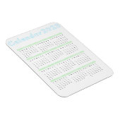 ミニマリストパステルブルーグリーン2023マグネットカレンダー マグネット (右側)