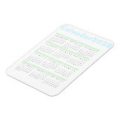 ミニマリストパステルブルーグリーン2023マグネットカレンダー マグネット (左側)