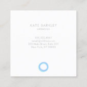 ミニマリストパステルブルーゼンサークル スクエア名刺 (裏面)