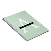 ミニマリストパステルミパーソナライズされたント名 ノートブック (右側)