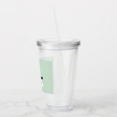 ミニマリストパステルミントパーソナライズされた名 アクリルタンブラー (左)