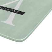 ミニマリストパステルミントパーソナライズされた名 カッティングボード (角)