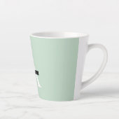 ミニマリストパステルミントパーソナライズされた名 カフェラテマグ (右)