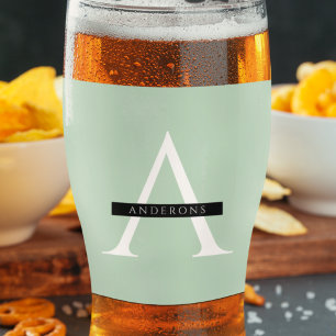 ミニマリストパステルミントパーソナライズされた名 タンブラーグラス
