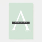 ミニマリストパステルミントパーソナライズされた名 ポストイット (正面)