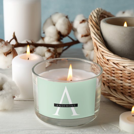 ミニマリストパステルミントパーソナライズされた名 長方形シール