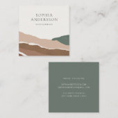 ミニマリストパステルリトルエッジランドスケープ スクエア名刺 (正面/裏面)