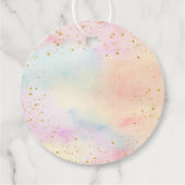 ミニマリストパステルレインボー金ゴールド誕生日 フェイバータグ (裏面)