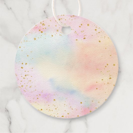 ミニマリストパステルレインボー金ゴールド誕生日 フェイバータグ (裏面)